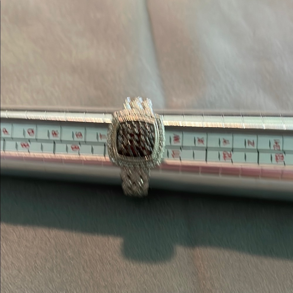 Sculptural Silver and Black Geometric Ring